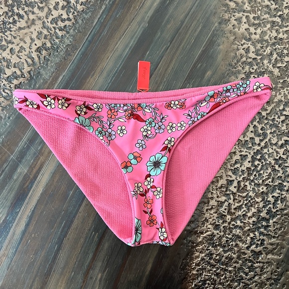 Maaji Rose Lemonade Flirt Thin Side Bikini Bottom reversible sz medium NWOT pink - Picture 2 of 11